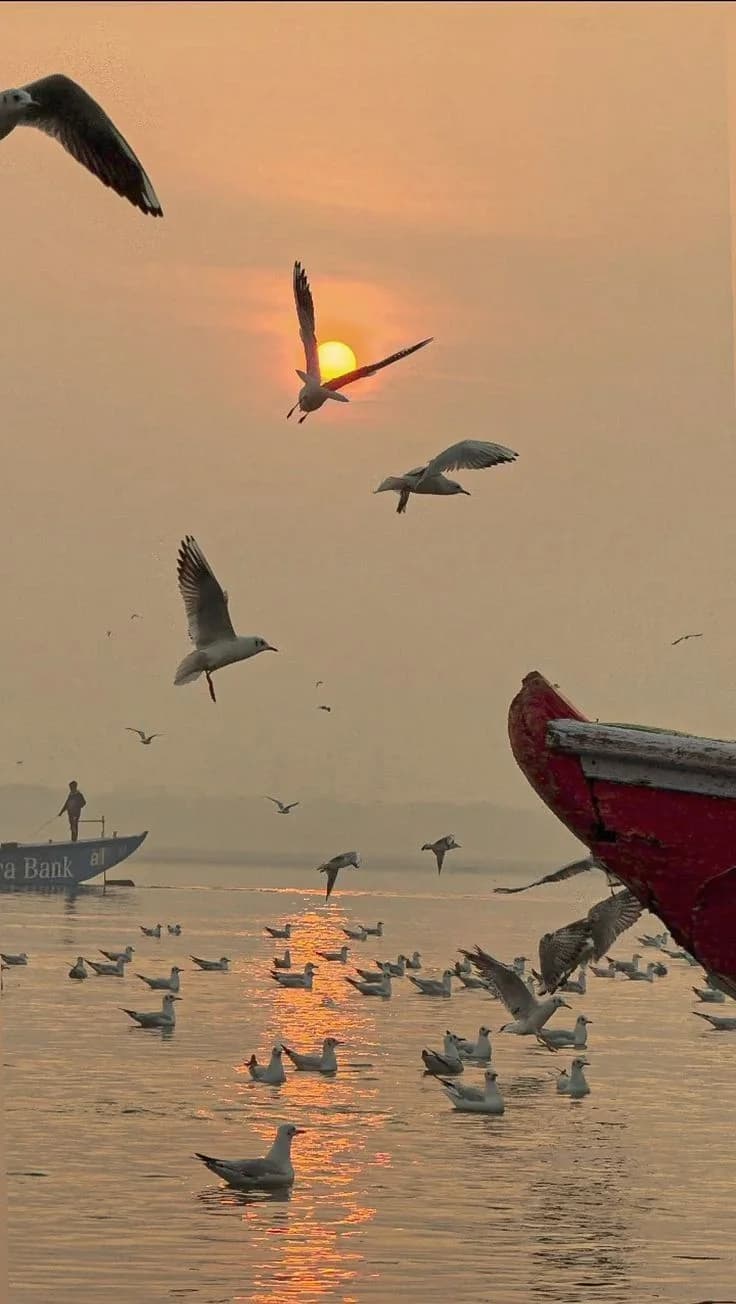 Sunrise on the Ganga ghats, Kashi