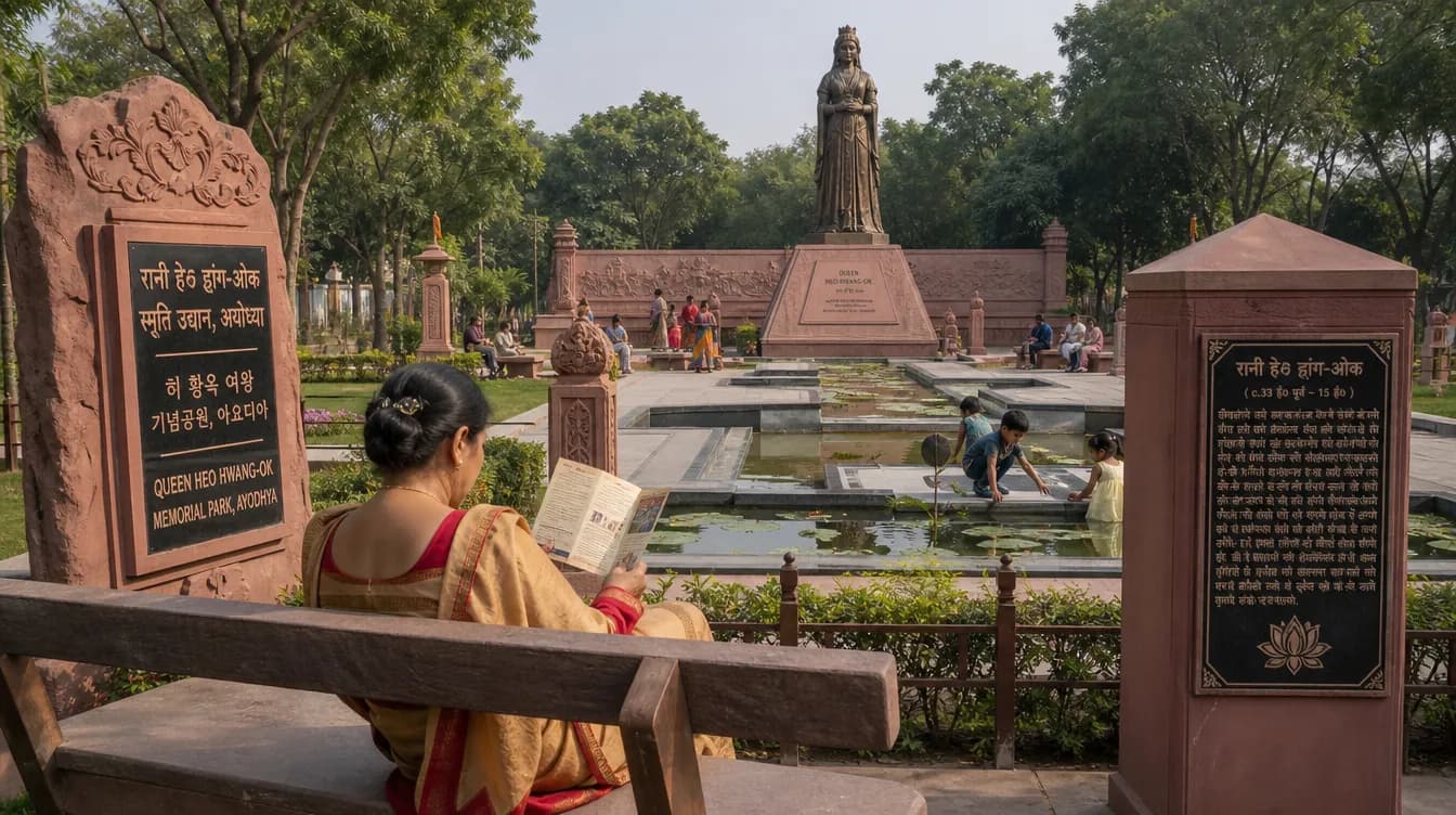 Queen Heo Hwang-ok Memorial Park Ayodhya - The Korean-style memorial park by the Saryu riverfront